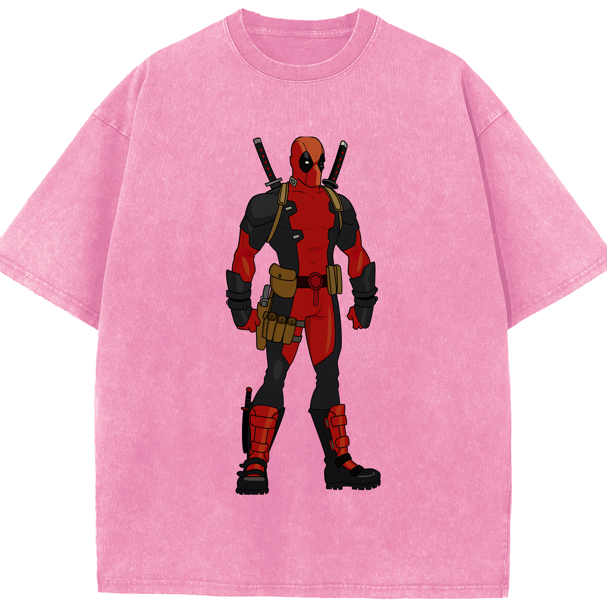 （画像用） Deadpool デッドプール 綿100% ヴィンテージ風 半袖Tシャツ（フロントプリント）